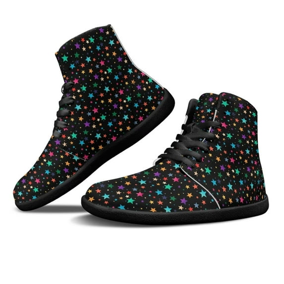 Womens High Top Sneakers PU Leather Running Shoes Non Slip Walking Athletic Tennis Shoes for Women Ankle Boots