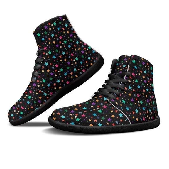 Womens High Top Sneakers PU Leather Running Shoes Non Slip Walking Athletic Tennis Shoes for Women Ankle Boots