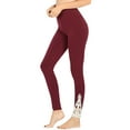 thumbnail image 1 of Womens High Waist Cotton Ankle Length Lace Leggings, 1 of 5