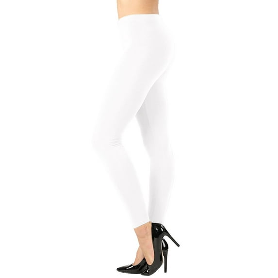 Womens High Waist Cotton Full Length Ankle Leggings