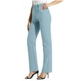 thumbnail image 1 of Womens High Waist Dressy Work Office Pants Stretchy Bootcut Casual Business Slacks Comfy Lounge Yoga Pant with Pockets, 1 of 8