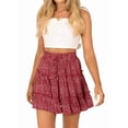 thumbnail image 1 of Womens High Waist Floral Print A Line Short Skirt with Ruffled Hem Elegant Summer Skirt L, 1 of 10