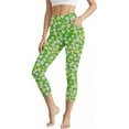 thumbnail image 1 of Womens High Waist Floral Printed Work Out Yoga Capri Pants Elastic Body-Shaping Yoga Pants Base Layer Pants, 1 of 7