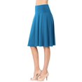 thumbnail image 1 of Womens High Waist Fold Over A-Line Flared Midi Swing Skirt, 1 of 8