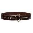 thumbnail image 1 of Womens High Waist Genuine Leather Belt With Hook Closure, 1 of 6
