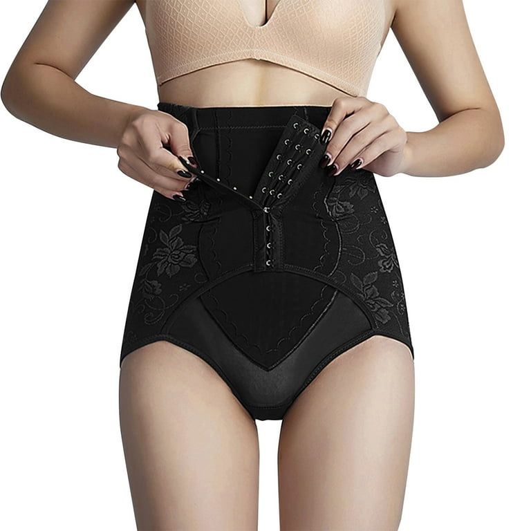 Womens High Waist Lace Butt Lift Corset Waist Button Body Shaping Pants Compression Top plus Size Clip And Zip Waist Trainer Corsets for Women Waist Trainer plus Size 21113 Compression Garment Padding