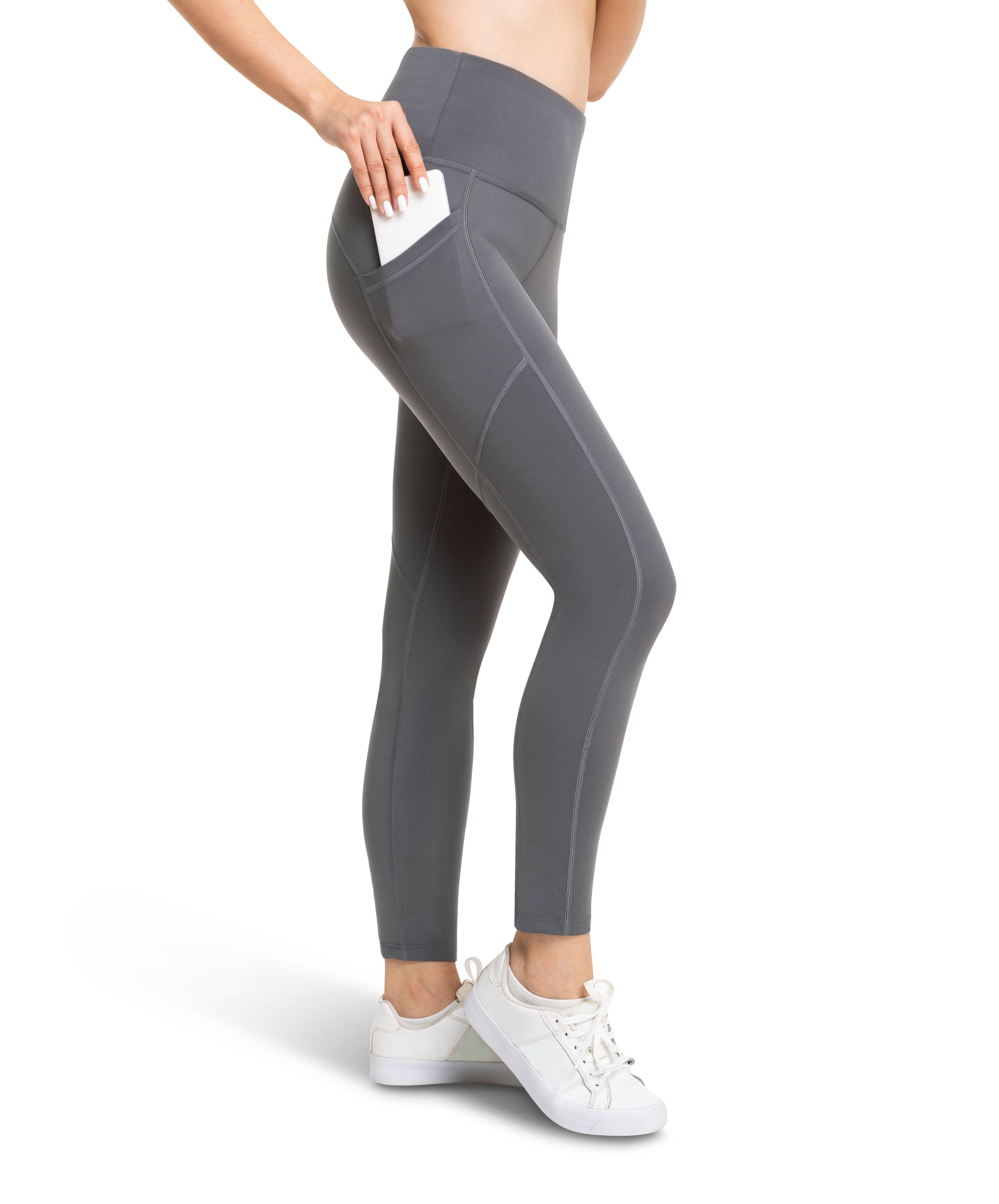 Womens High Waist Leggings with 3 Pockets Tummy Control Yoga Workout