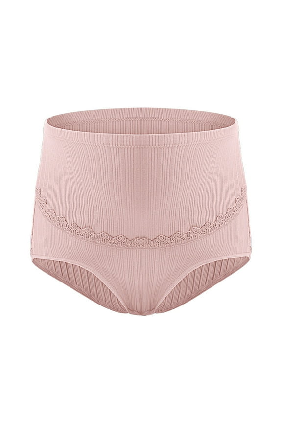 Womens High Waist Maternity Underwear Over Bump Pregnancy Briefs Seamless Soft Breathable Tummy Control Floral Lace Panties