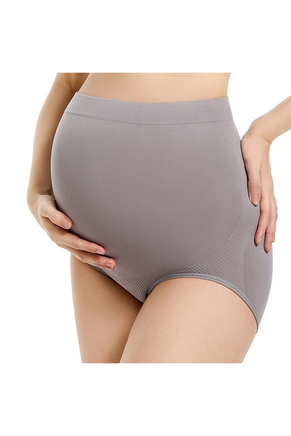 Womens High Waist Maternity Underwear Over Bump Pregnancy Hipster Panties Seamless Soft Breathable Tummy Control Briefs