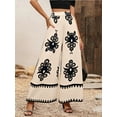 thumbnail image 1 of Womens High Waist Pants Casual Stretchy Wide Leg Lounge Pants Comfy Loose Fit Dress Pants Size M, 1 of 8