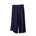 thumbnail image 1 of Womens High Waist Pants Summer Casual Baggy Loose Fit Capris Clearance Clothes Under $5.00 Wide Leg Straight Capri Pants, 1 of 6
