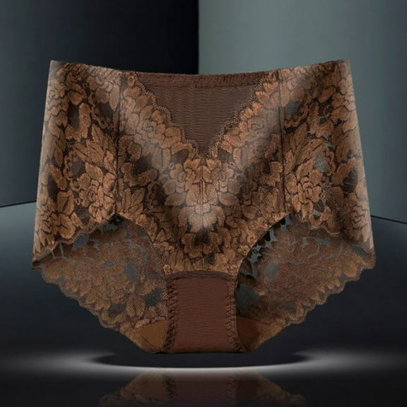 Womens High Waist Plus Size Lace Panties Seamless Lift Lace Briefs Athletic Underwear Women Athletic Panties for Girls Vintage America Shorts for Women No Show Underwear Women Women's Boy Shorts
