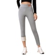 thumbnail image 1 of Womens High Waist Plus Velvet Leggings - Leather-Look Elastic Slim Fit for Winter, Thermal Lined, 1 of 8
