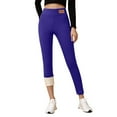 thumbnail image 1 of Womens High Waist Plus Velvet Leggings - Leather-Look Elastic Slim Fit for Winter, Thermal Lined, 1 of 8