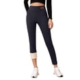 thumbnail image 1 of Womens High Waist Plus Velvet Leggings - Leather-Look Elastic Slim Fit for Winter, Thermal Lined, 1 of 8