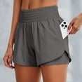 thumbnail image 1 of Womens High Waist Running Shorts 2In1 Athletic Workout Shorts For Women With Pockets Gym Yoga Sports Summer Shorts GY2 M, 1 of 5