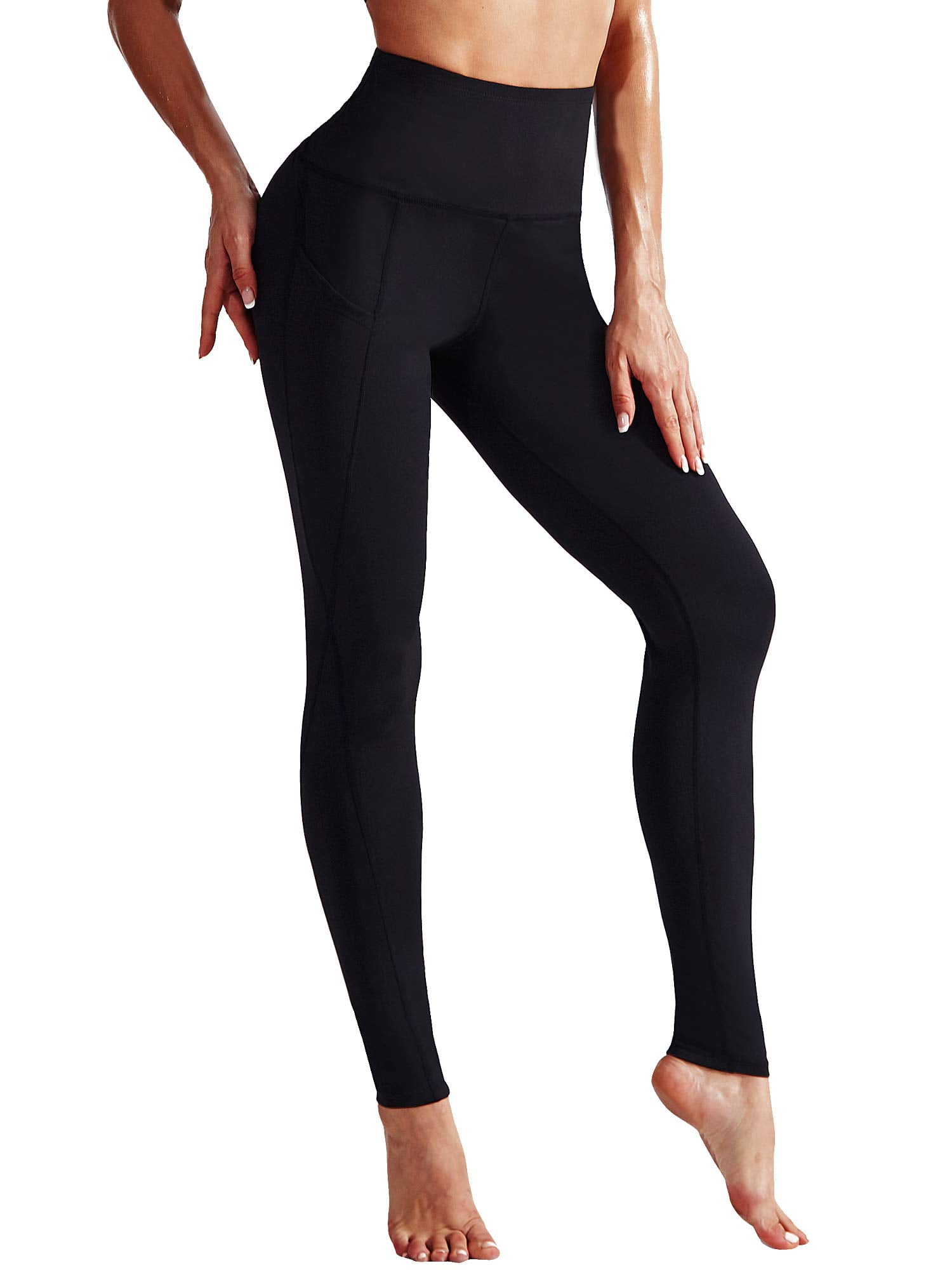 Womens High Waist Running Workout Leggings for Yoga with Pockets