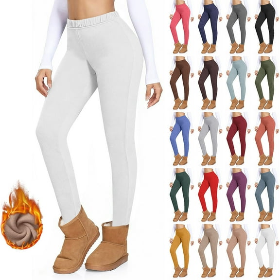 Womens High Waist Running Workout Yoga Leggings Pants for Women Velvet Warm Home Leggings Casual Close Fitting Leggings Long Pants