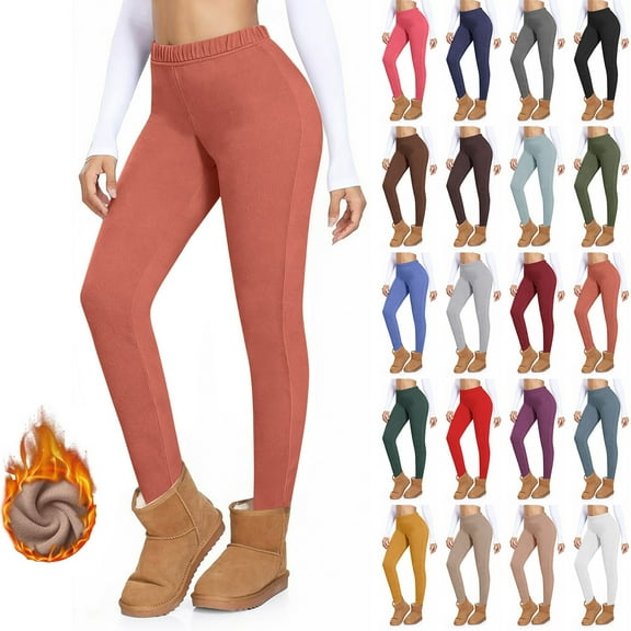 Womens High Waist Running Workout Yoga Leggings Pants for Women Velvet Warm Home Leggings Casual Close Fitting Leggings Long Pants