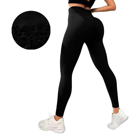 Womens High Waist Scrunch Butt Yoga Leggings, JIANLAI High Stretch Full Length Workout Athletic Pants, Soft Non‑See‑Through Sweat Wicking Tummy Control Leggings