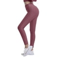 thumbnail image 1 of Womens High Waist Textured Workout Leggings Booty Scrunch Yoga Pants Slimming Ruched Tights Red 2XL, 1 of 4