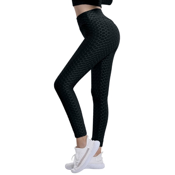 Womens High Waist Textured Workout Leggings Booty Scrunch Yoga solid color Pants Slimming Ruched Tights 2026