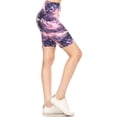 thumbnail image 1 of Womens High Waist Ultra Soft Printed Fashion Biker Shorts, 1 of 4
