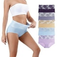 thumbnail image 1 of Womens High Waist Underwear,Tummy Control briefs,Postpartum Panties,Full Coverage(5Pack-L), Large, 1 of 6