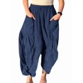 thumbnail image 1 of Womens High Waist Wide Leg Pants Loose Fit Casual Linen Blend Trousers Comfort M, 1 of 7