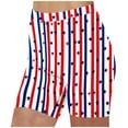 thumbnail image 1 of Womens High Waisted American Flag Shorts Stretch Star Stripes Yoga Beach Workout with Elastic Waist Pockets 4th of July Patriotic Casual Summer Outfits, 1 of 5