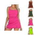 thumbnail image 1 of Womens High Waisted Bikini Set V Neck Two Piece Swimsuit Tummy Control Bathing Suit Push Up Swimwear for Beach Vacation Pool Party, 1 of 5