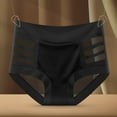 thumbnail image 1 of Bwndum Womens High Waisted Breathable Mesh Underwear Seamless Tummy Control Panties Soft Stretchy Everyday Comfort Black,Size M, 1 of 5
