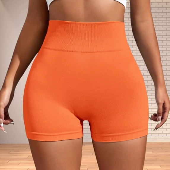 Womens High Waisted Butt Lifting Athletic Shorts Seamless Ruched Back Smoothing Exercise Short Legging for Women