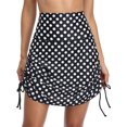 thumbnail image 1 of Womens High Waisted Drawstring Swim Skirts Ruched Tummy Control Swimsuit Bottoms, 1 of 6