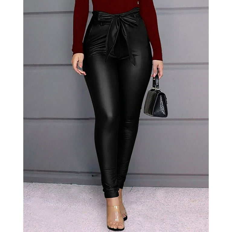 High Waist Black Leather Skinny Petite Faux Leather Leggings For Women Sexy  Spandex Stretchy Casual Pants With PU Material Fashionable Fashion Legging  In 5XL Sizes From Freshadang, $18.16