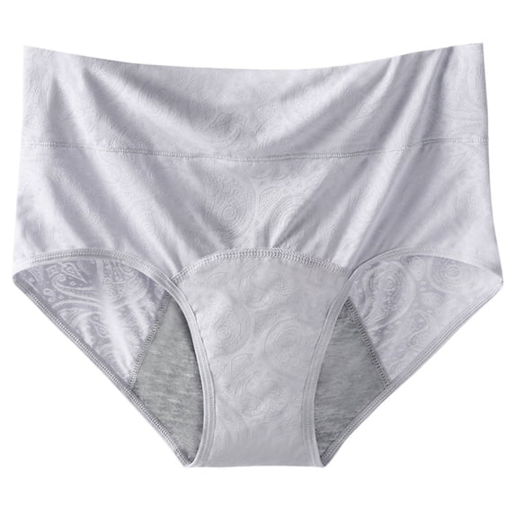 Womens High Waisted Period Panties Breathable Underwear 3 Layer Absorbent Briefs Mesh Stretch