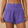 thumbnail image 1 of Womens High Waisted Running Shorts Quick Dry Athletic Workout Shorts With Mesh Liner Zipper Pockets Loose Fit, 1 of 6