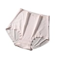 thumbnail image 1 of Womens High Waisted Seamless Cotton Briefs - Soft Breathable Everyday Panties for Sensitive Skin, Orange,Size M, 1 of 2