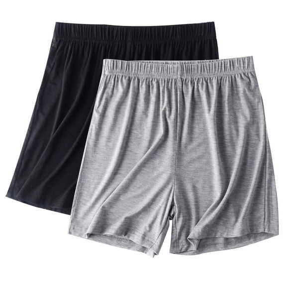 Womens High Waisted Shorts New 2 Pack Summer Shorts for Women Plus Size Elastic Waist Sleepwear 2025 Soft Comfy Pajama Casual Shorts Gray 3XL