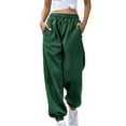thumbnail image 1 of Womens High Waisted Sweatpants with Pockets 2025 Causal Jogger Pants Baggy Lounge Trousers Cinch Bottom Sweat Pants, 1 of 5