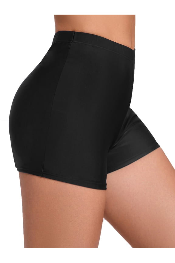 Womens High Waisted Swim Shorts Tummy Control Bathing Suit Boardshorts Bottoms Swimming Shorts Swimsuit Liner