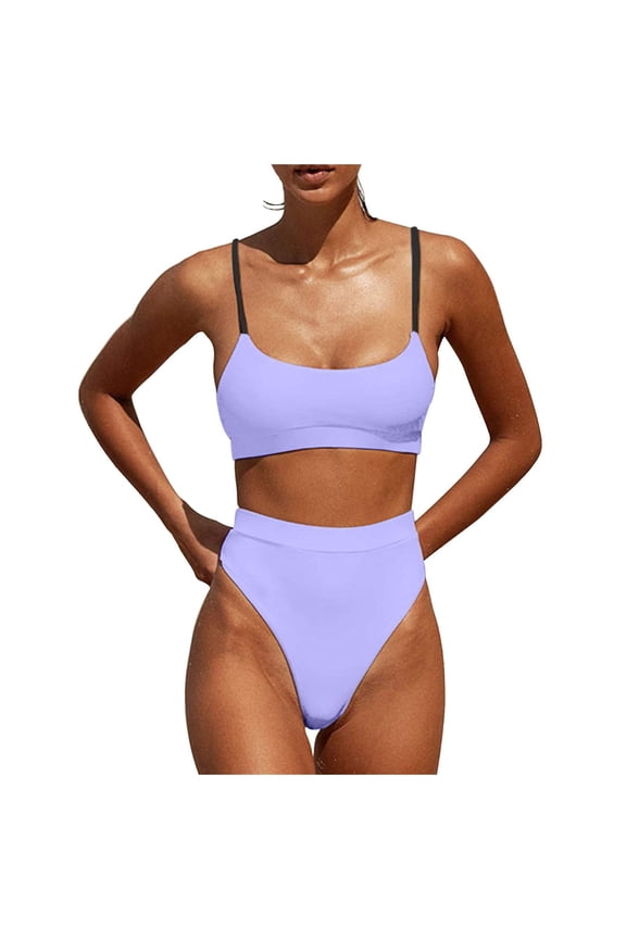 Womens High Waisted Swimsuits Bottom Padded Bathing Suits Bikini Sets Top Two Piece Swimwear Junior Swimsuit with Shorts Crop Top And Shorts Set for Teen Girls Sunflower Swimsuit Bottoms for Women