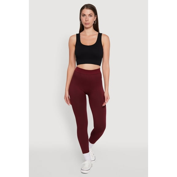 Womens High Waisted Terry Cloth Leggings