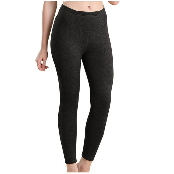 Womens High Waisted Thermal Leggings Winter Warm Thermal Fleece Lined Thick Trousers Soft Solid Color Stretch Workout Pant