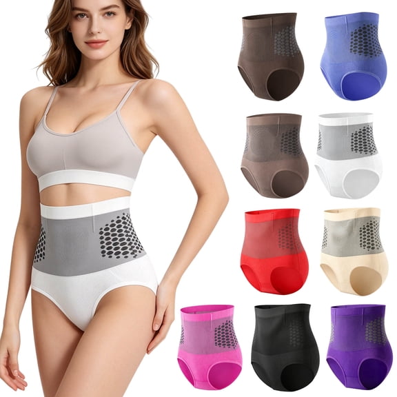 Womens High-Waisted Tummy Control Shapewear Panty – Seamless Postpartum Compression Underwear for C-Section Recovery, Breathable Abdominal Support Panties, Comfortable Stretch Shaping Briefs