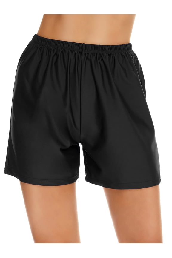 Womens High Waisted Tummy Control Swim Shorts Bathing Suit Boardshorts Bottoms Swimming Shorts Swimsuits with Liner