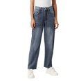 thumbnail image 1 of Womens High Waisted Washed Jean Elastic Waist Stretchy Straight Leg Pull on Pants Trendy Baggy Loose Denim Pants, 1 of 7