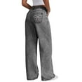 thumbnail image 1 of Womens High-Waisted Wide-Leg Y2k Jeans Fashion Casual Pants with Bow Embroidered Pockets,XL, 1 of 7