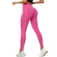 thumbnail image 1 of Womens High Waisted Workout Leggings JIANLAI Stretch Seamed Athletic Yoga Pants, Ruched Hip Full Length Sports Running Trousers, Soft Breathable Activewear Bottoms, 1 of 5