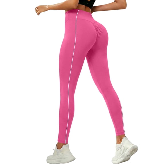 Womens High Waisted Workout Leggings JIANLAI Stretch Seamed Athletic Yoga Pants, Ruched Hip Full Length Sports Running Trousers, Soft Breathable Activewear Bottoms